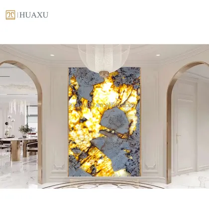 Huaxu Translucent Stone Quartzite Patagonia Marble Slab for Interior Walls