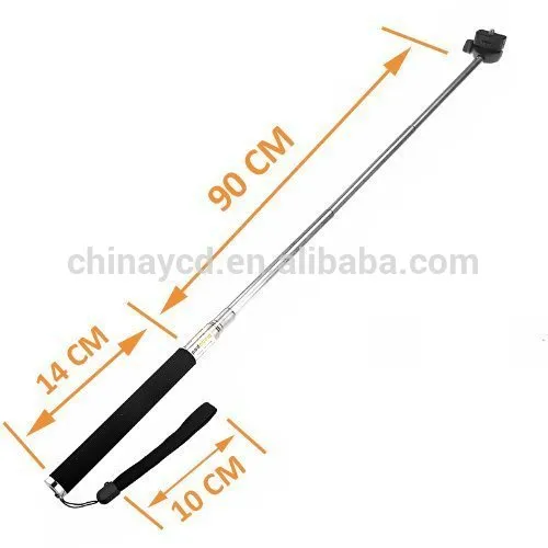 retractable wireless mobile phone handheld selfie stick bluetooth remote shutter