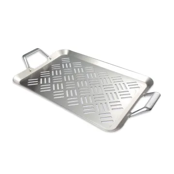 outdoor BBQ accessories stainless steel barbeque grill Fish Meat Vegetables camping baking griddle grill BBQ topper
