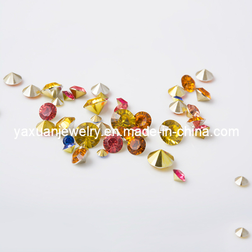 New Product Pointback Resin Rhinestone Beads