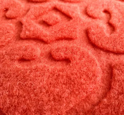 Velour needle felt carpet rolls with jacquard