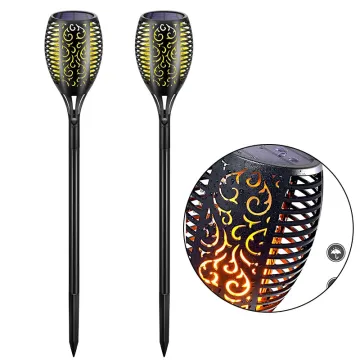 Solar Lawn Light Multi Color Change Flickering Flame Waterproof Spike Lamp Auto on/off Solar Landscape Lights