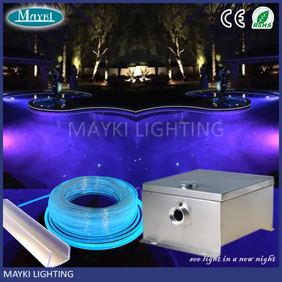 Top quality swimming pool light fiber optic with import Mitsubishi plastic optical fiber cable and LED light engine