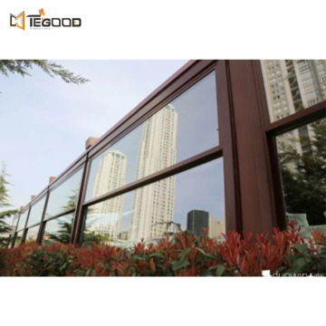 Custom Motorized Vertical Sliding Double Glazed Glass Windows