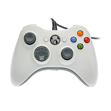 Manette filaire Xbox 360 noir et blanc