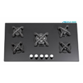 Vidro temperado de 8 mm com 5 queimadores Cooktop