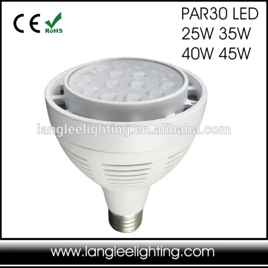 40W 15/25/45/60 Degree High Lumen 2years 2700k Par30 Light
