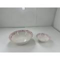 pink pattern ceramic bowl