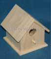 Nuova birdhouse di legno di paulownia del mini natale non finito