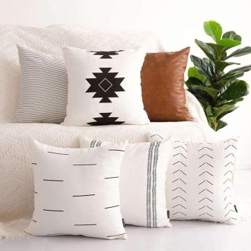 Hot Selling 18x18 Square Pillow Covers Home Decorative Throw Cushion Cover Geometric Patterns Printing Pillow Cases for Sofa