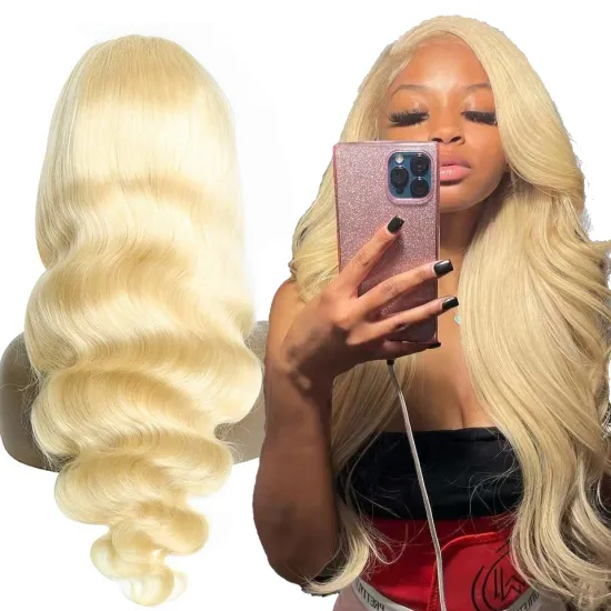 Wholesale 13x6 613 Unprocessed Virgin Hair Wig,Human Hair Blonde Lace Front Wig, Brazilian Cuticle Aligned Hair Wig
