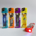 Briquet électronique LED gonflable en plastique