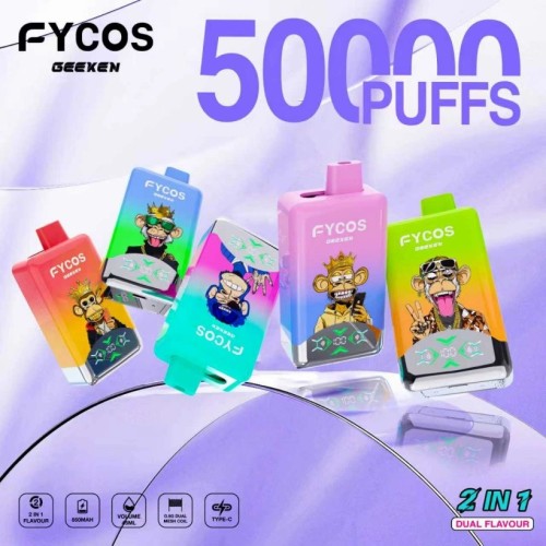 Fycos 50k พัฟ 2in1 vape แบบใช้แล้วทิ้ง
