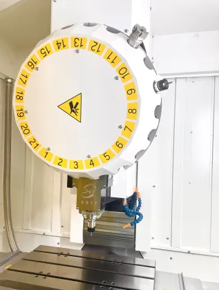 High-Speed Drilling Machine with Japanese Fanuc Vertical Drilling, Tapping, and Milling at 20000rpm with Turntable