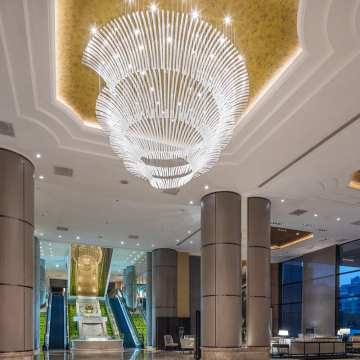 Handmade Glass Chandelier for Hotel Lobby Ceiling