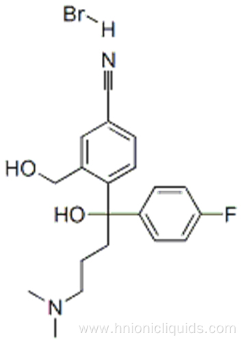 Benzonitrile,4-[4-(dimethylamino)-1-(4-fluorophenyl)-1-hydroxybutyl]-3-(hydroxymethyl)-,hydrobromide (1:1) CAS 103146-26-5