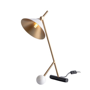 Modern Nordic Design Marble Iron White Luxury Table Lamp