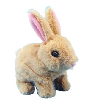 Factory direct sales of children's electric toys small rabbit can jump pet animals lovely plush toy rabbit kids electric toy