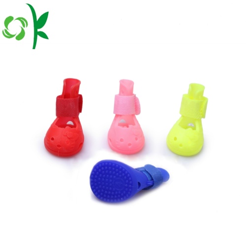 Durable Cute Silicone Waterproof Dog Rainshoes Pet Shoes