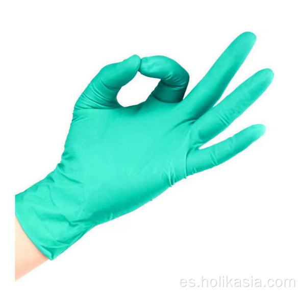 Guantes médicos de látex medio verde