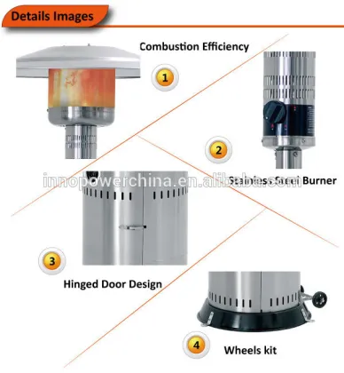 High Efficiency Floor Standing Outdoor Gas Patio Heaters, gas patio heater stainless steel