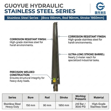 Welded Long Stroke Double Acting Hydraulic Cylinder