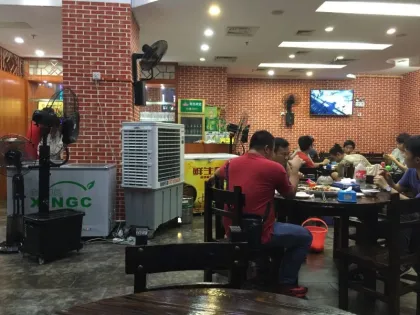 OUBER hotsale mobile water evaporative cooling mobile symphony air cooler