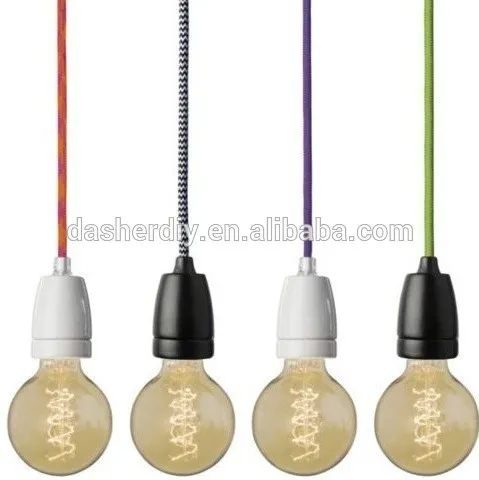 New design E27 CE ceramic pendant lamp / lighting with plastic ceiling rose