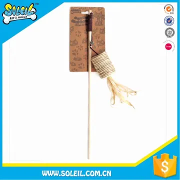 Professional Quality Polyester Cat Teaser Stick Toy