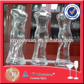 350ML Unique Shape Glass Liquor Bottle Female Shaped Bottle