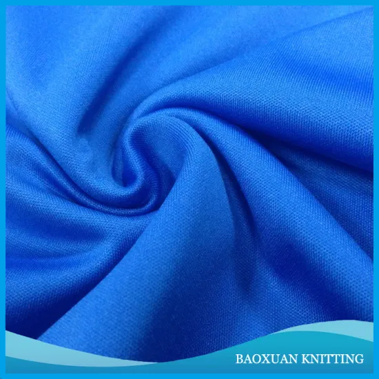 100% Polyester interlock knitted fabric blue interlock jersey knit fabric for shirt dresses                        
                                                Quality Choice