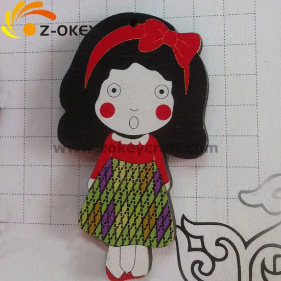 lovely Yiwu product cute girl-shape wood fridge magnet alibaba com