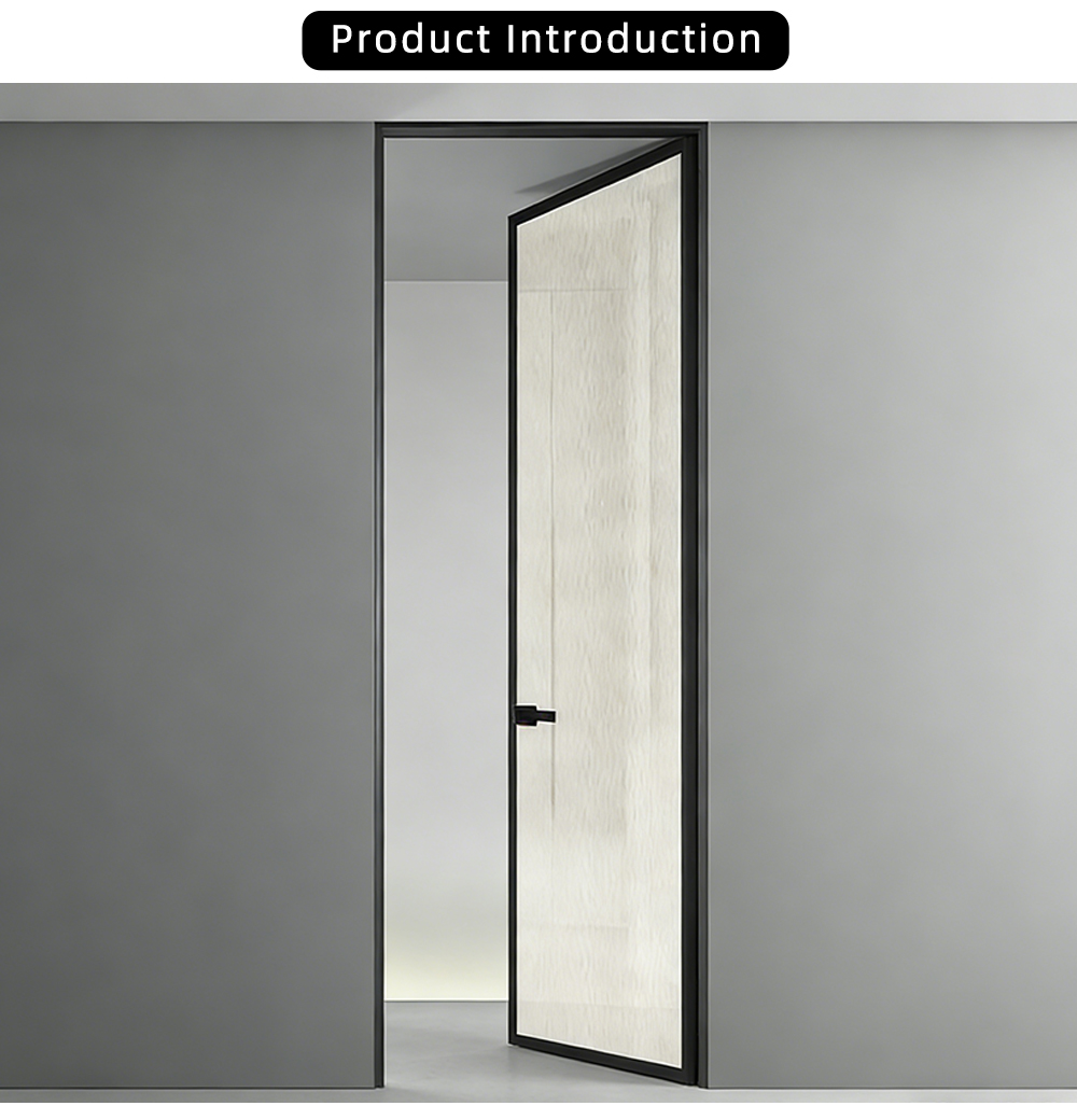 Slim Frame Fluted Glass Interior Door YJ-P052