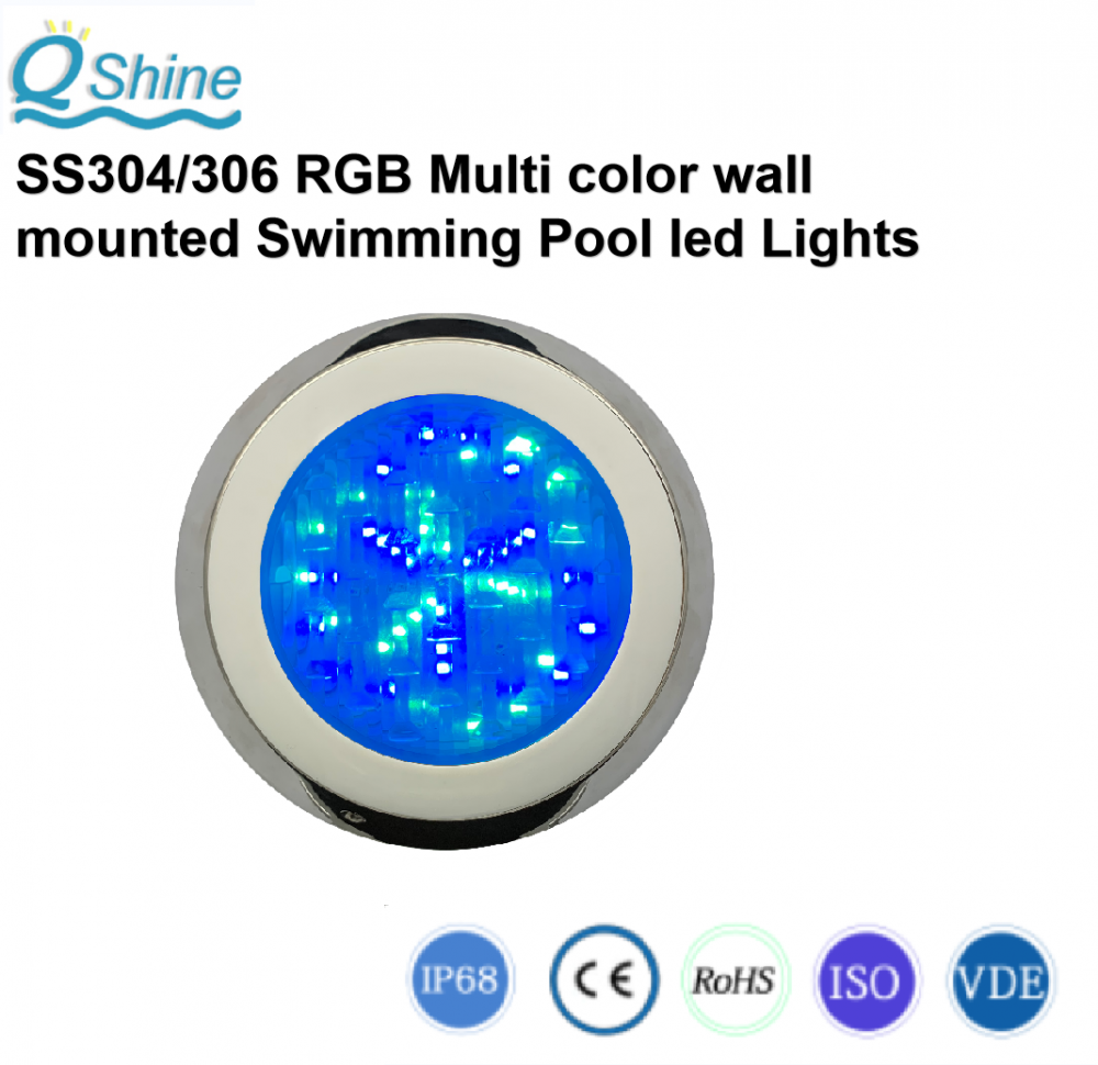 مثبتة على الحائط تحت الماء AC12V RGB LED LAM