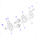 Bulldozer D355C-3 steering pump 07442-71802