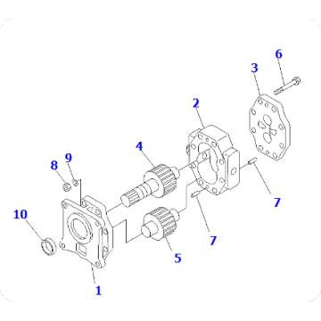 Bulldozer D355C-3 steering pump 07442-71802