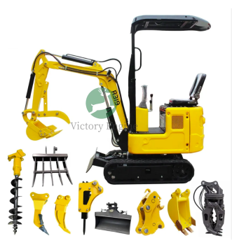 Multi-functional 1-2 ton Mini Diesel Excavator for Home and Farm Use