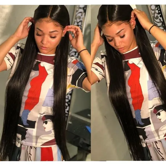 Uniky Factory Price Swiss 13X4 Hd Lace Frontal Brazilian Lace Wig Human Hair Straight Lace Front Human Hair Wigs For Black Women