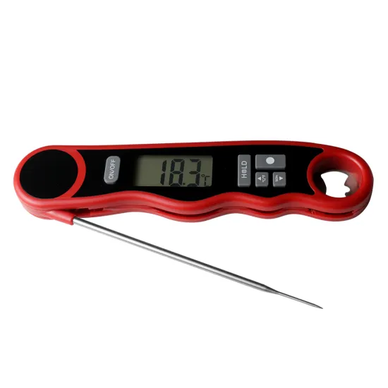 SEB Kamado Barbecue Accessories BBQ Tool for Kitchen Foldable Instant-Read Food Thermometer Portable Timer with Bottle Opener