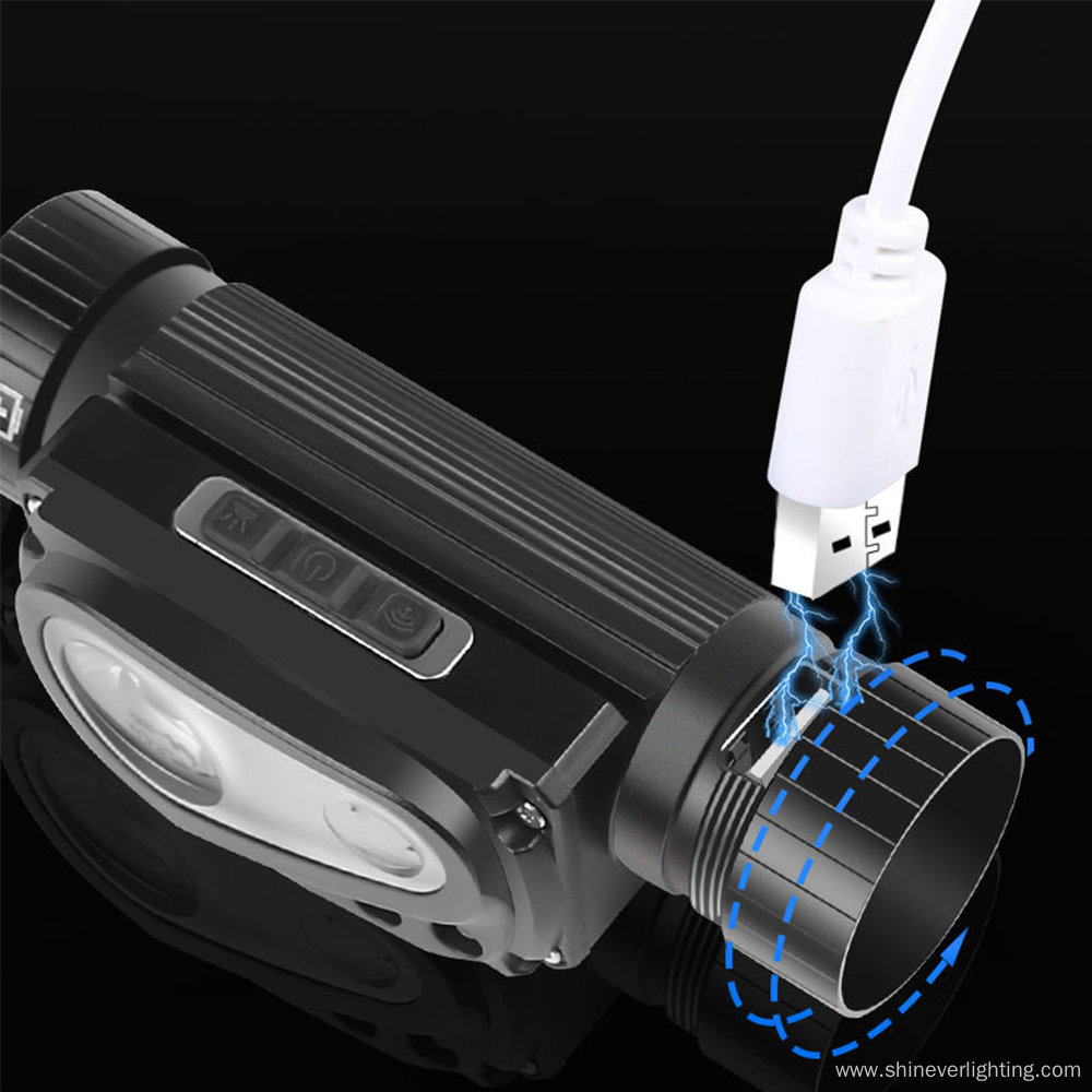 Portable LED USB Zoomable Rechargeable Sensor Headlamp