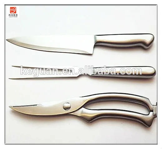 DK-034 3 pcs soft grasp high quality stainless steel kitcen utility knife