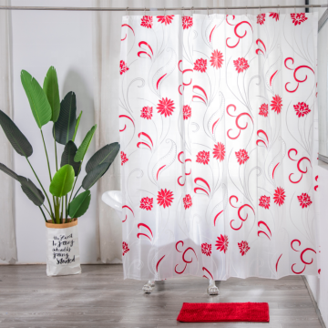 Nice High-quality peva shower liner set wiht red