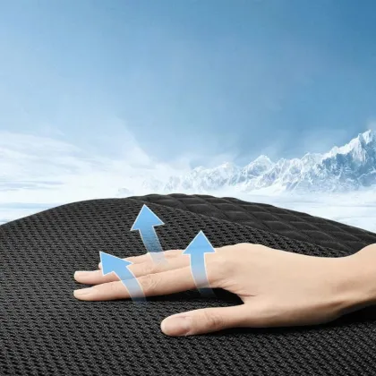 Summer Breathable Ventilated Car Seat Cushion with Three Gear Adjustment - Ice Silk Seat Cushion for Automobile Interior