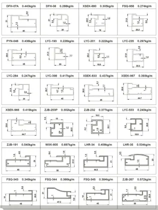 Aluminium shop window Frame
