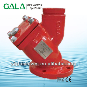 Flange-Groove Ends Y-Strainer 300PSI