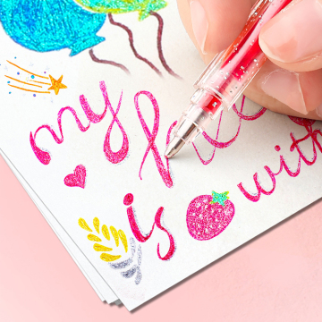 Creative 1.0mm Gel Highlight Glitter Pen Set - 18 Vibrant Colors for Art and Drawing