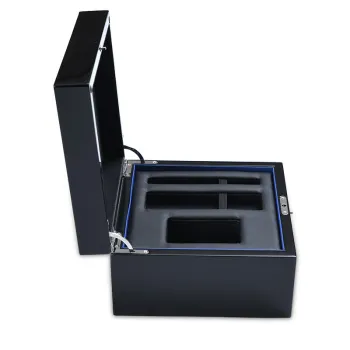 Black Piano Glossy Lacquer Wooden Perfume Box 10ml Bottle Gift Packaging