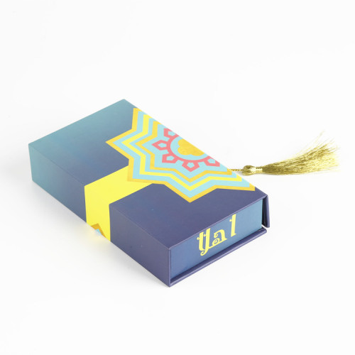 Paper Book Shape Printed Magnetic Box With Tassel