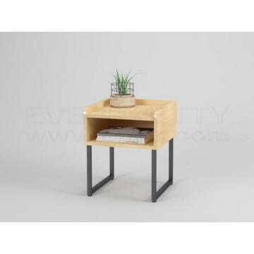 Minimalism Hotel Equipment Bedroom  Open Shelves Wooden Nightstands