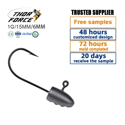 THORFORCE OEM/ODM Wholesale Freshwater Fishing Hooks & Jig Heads